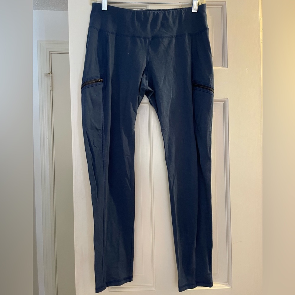 Eileen Fisher Navy Legging with Zippers